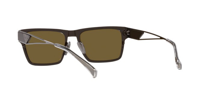 Occhiali da sole Prada PR 71ZS (11J01T) colore verde foresta forma quadrato lenti marrone scuro