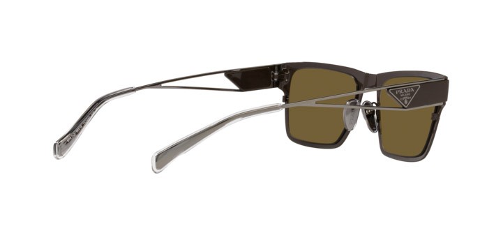 Occhiali da sole Prada PR 71ZS (11J01T) colore verde foresta forma quadrato lenti marrone scuro