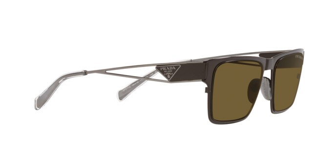 Occhiali da sole Prada PR 71ZS (11J01T) colore verde foresta forma quadrato lenti marrone scuro
