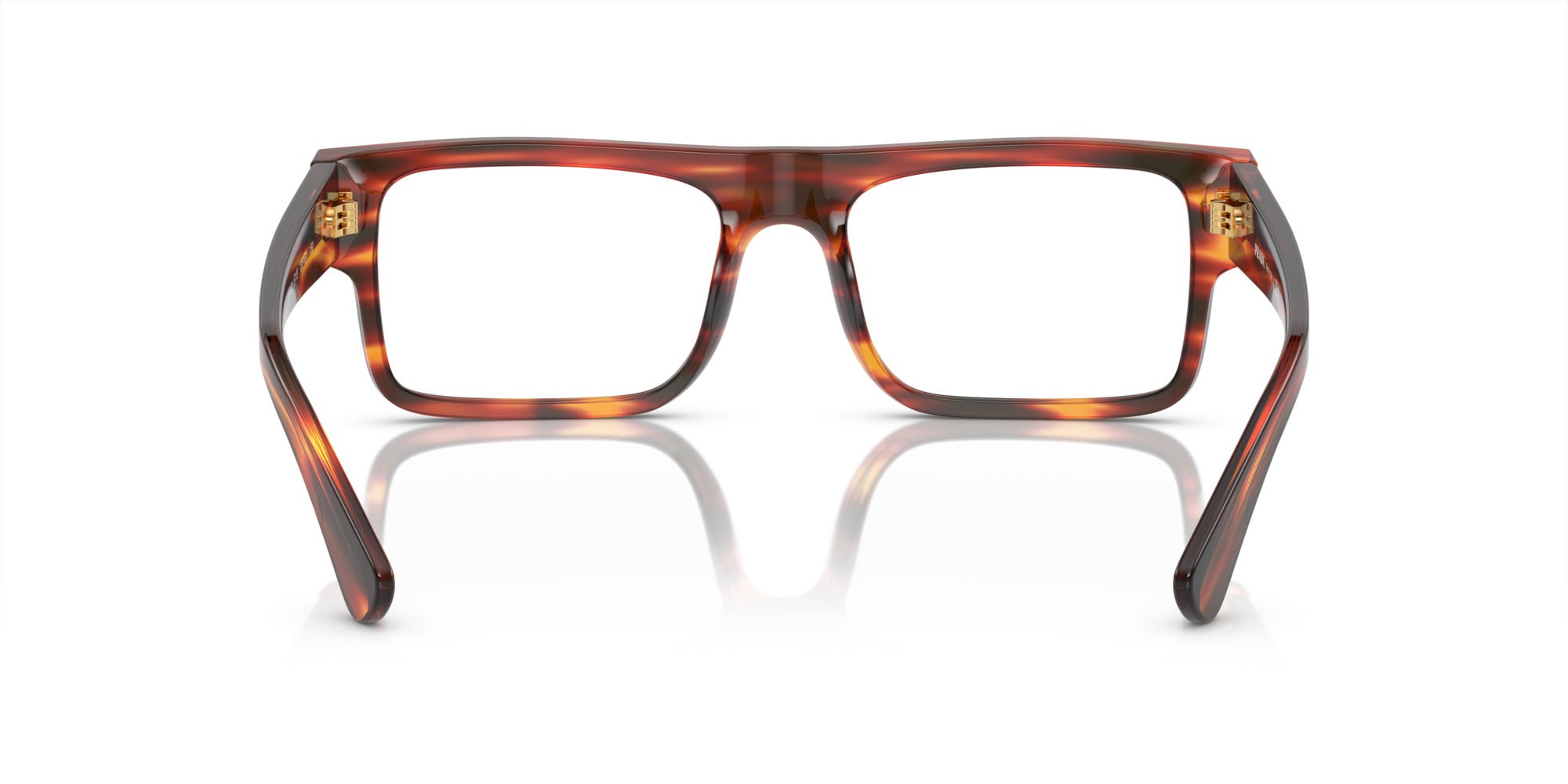 Brillen Prada PR A01V (13O1O1) farbe havana rosso form rechteckig gläser lente demo