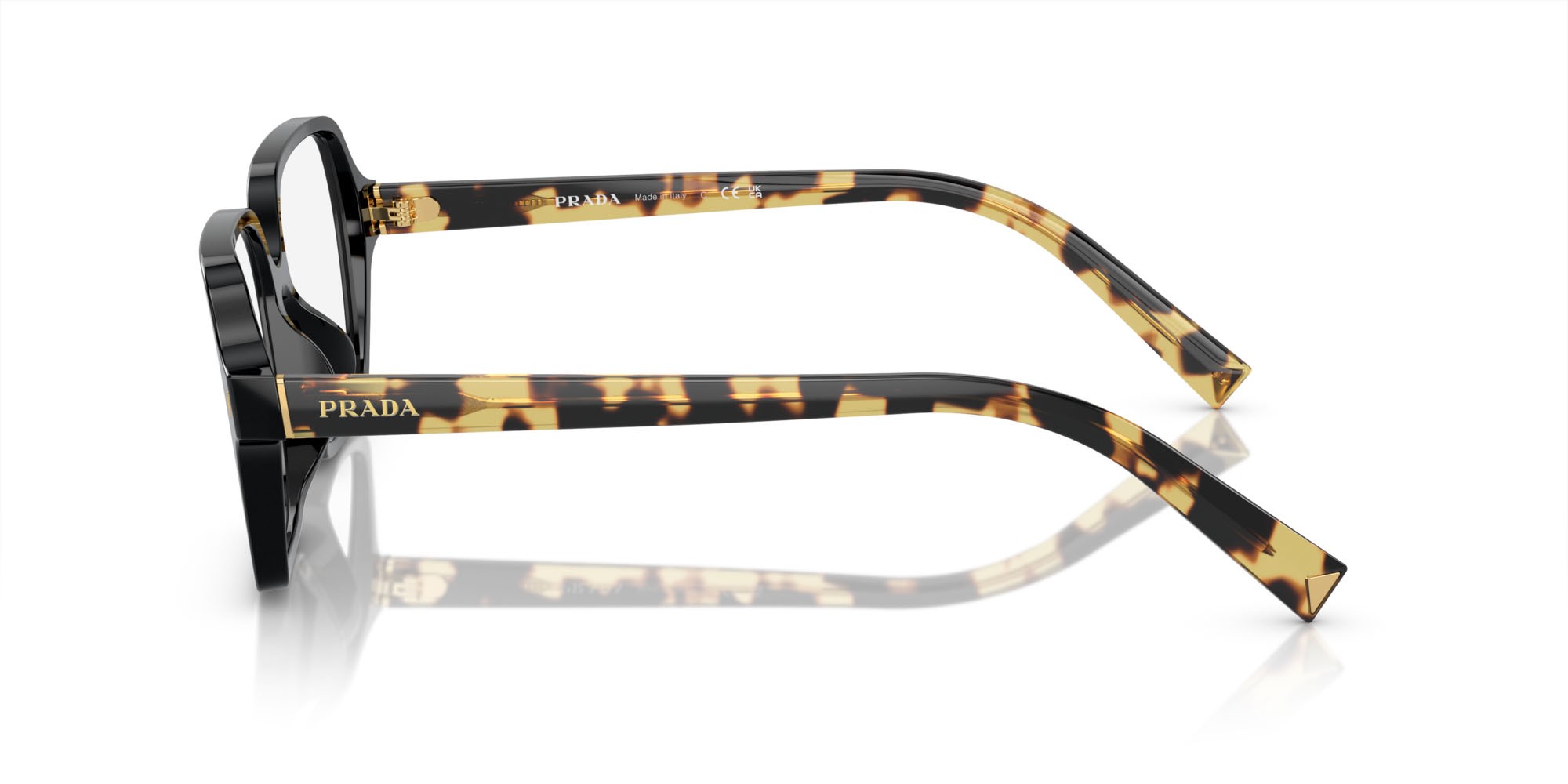 Eyeglasses Prada PR A02V (3891O1) color nero shape square lenses lente demo