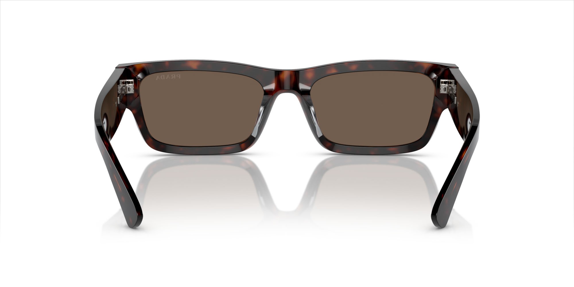 Sunglasses Prada PR A03S (17N08T) color havana shape rectangle lenses marrone