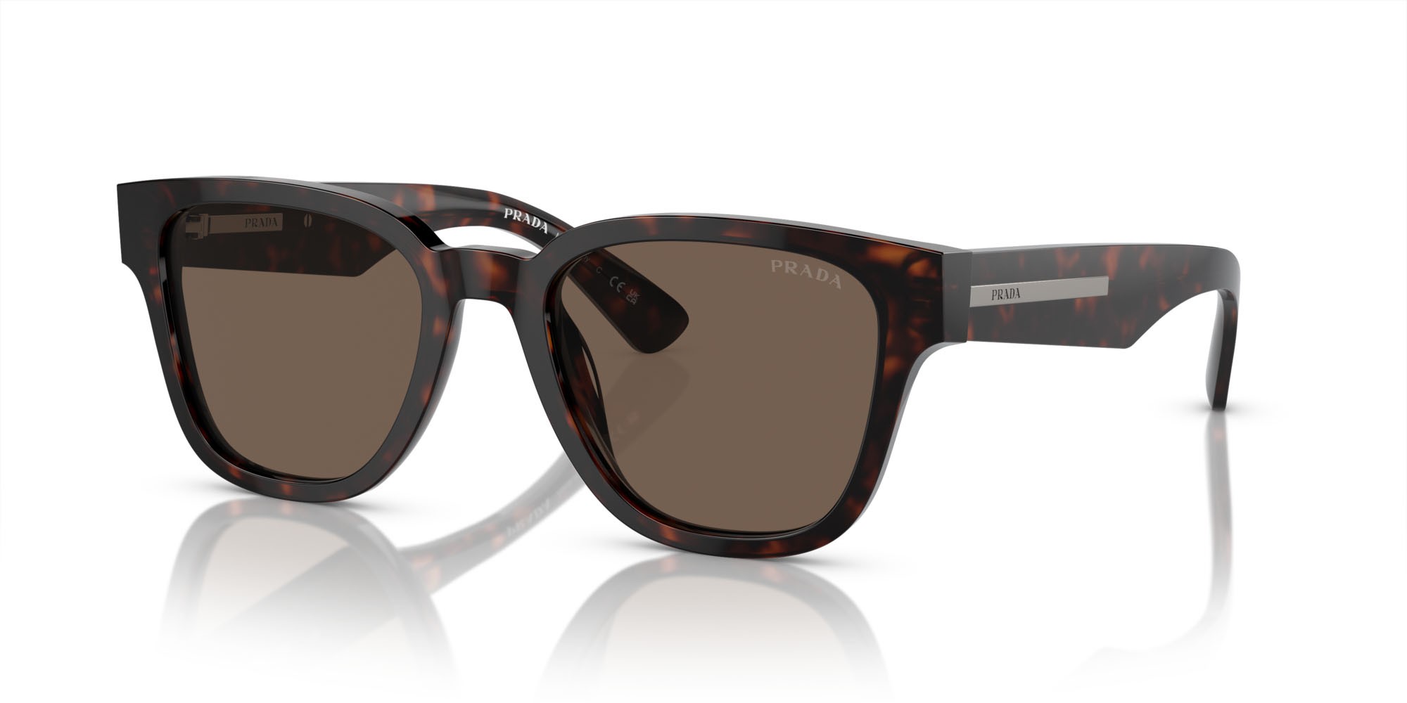 Sunglasses Prada PR A04S (17N08T) color havana shape square lenses marrone