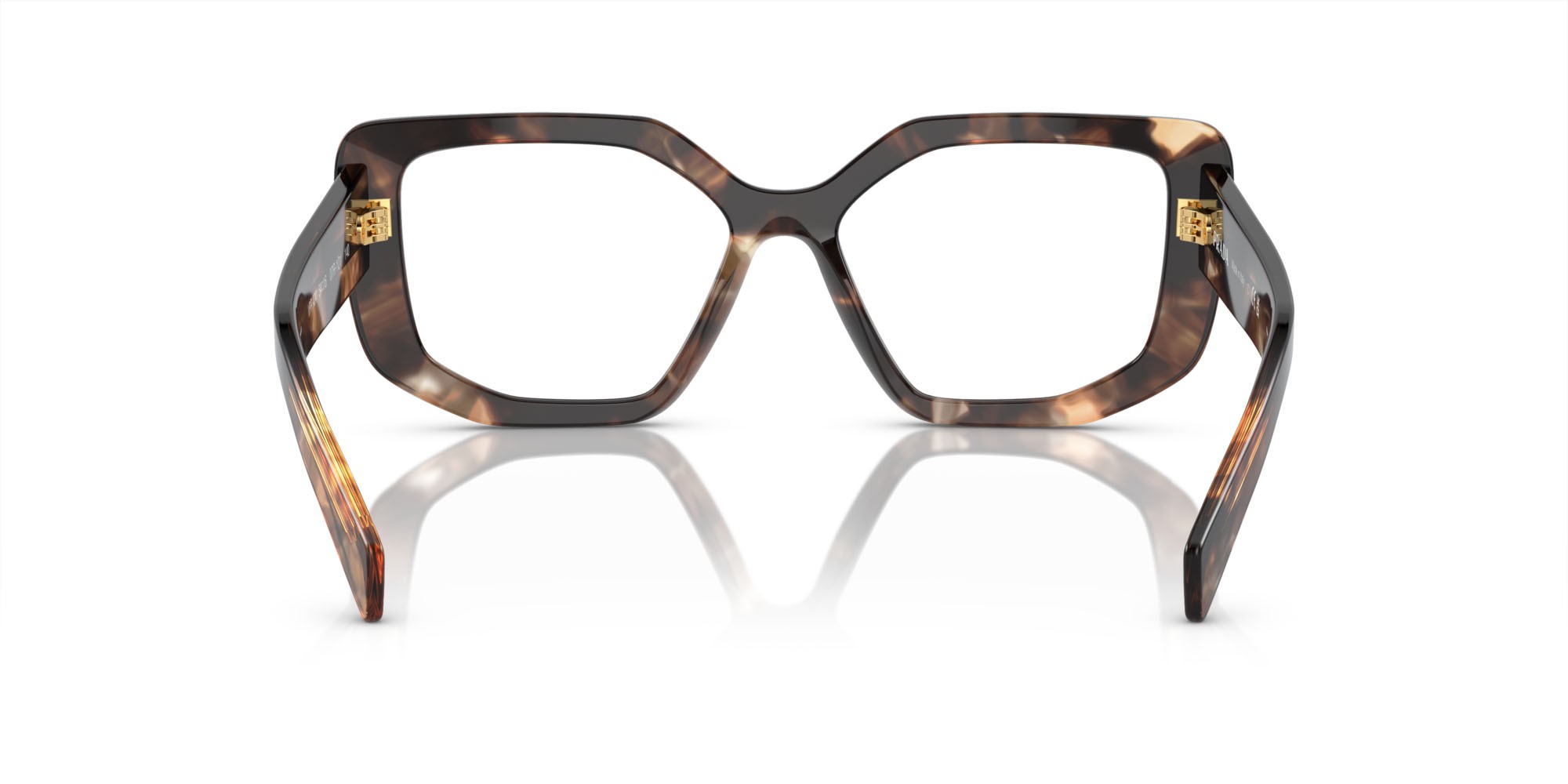 Brillen Prada PR A04V (07R1O1) farbe caramello havana form unregelmäßig gläser lente demo
