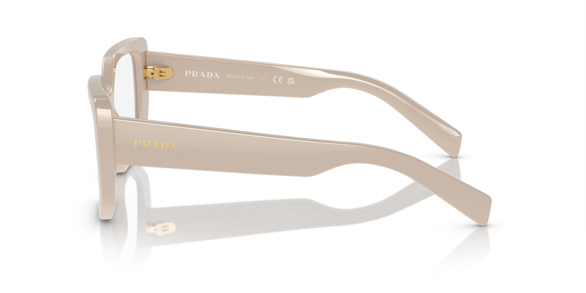 Eyeglasses Prada PR A04V (11O1O1) color bianco shape irregular lenses lente demo