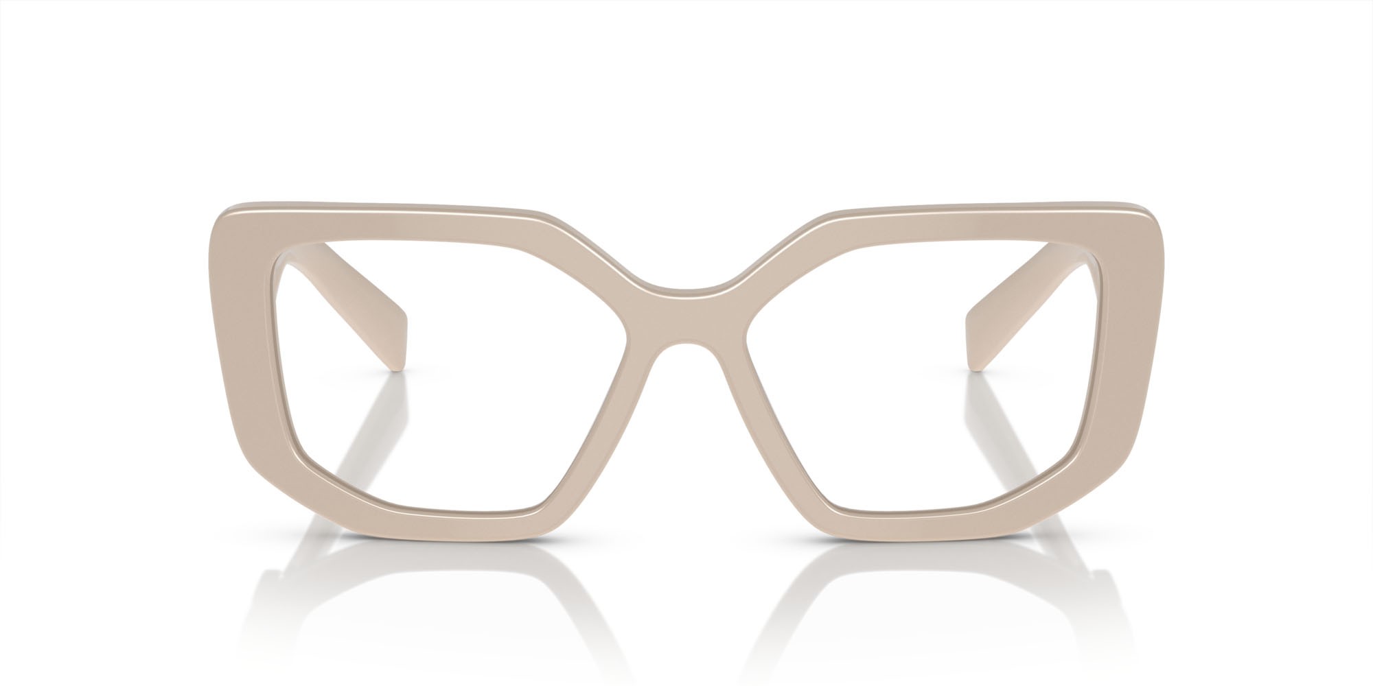 Eyeglasses Prada PR A04V (11O1O1) color bianco shape irregular lenses lente demo