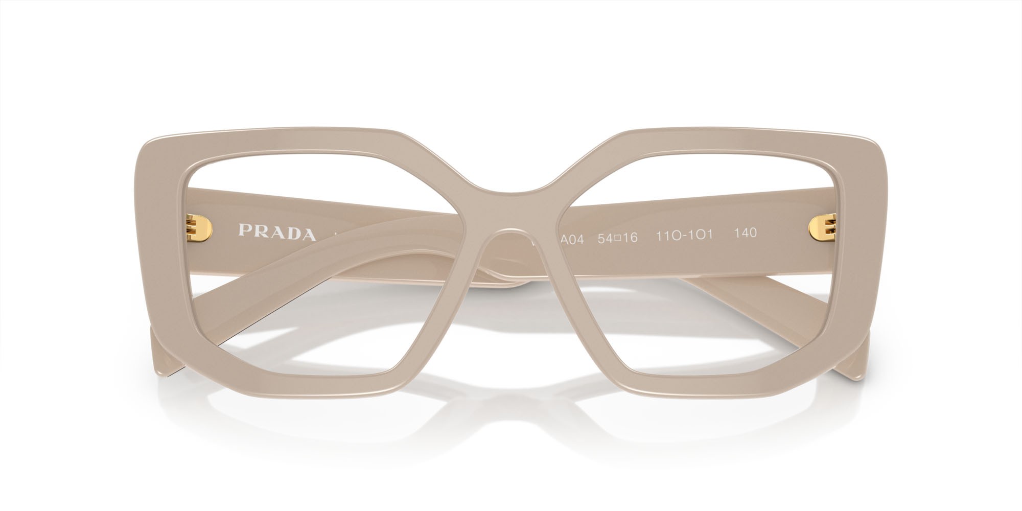 Eyeglasses Prada PR A04V (11O1O1) color bianco shape irregular lenses lente demo
