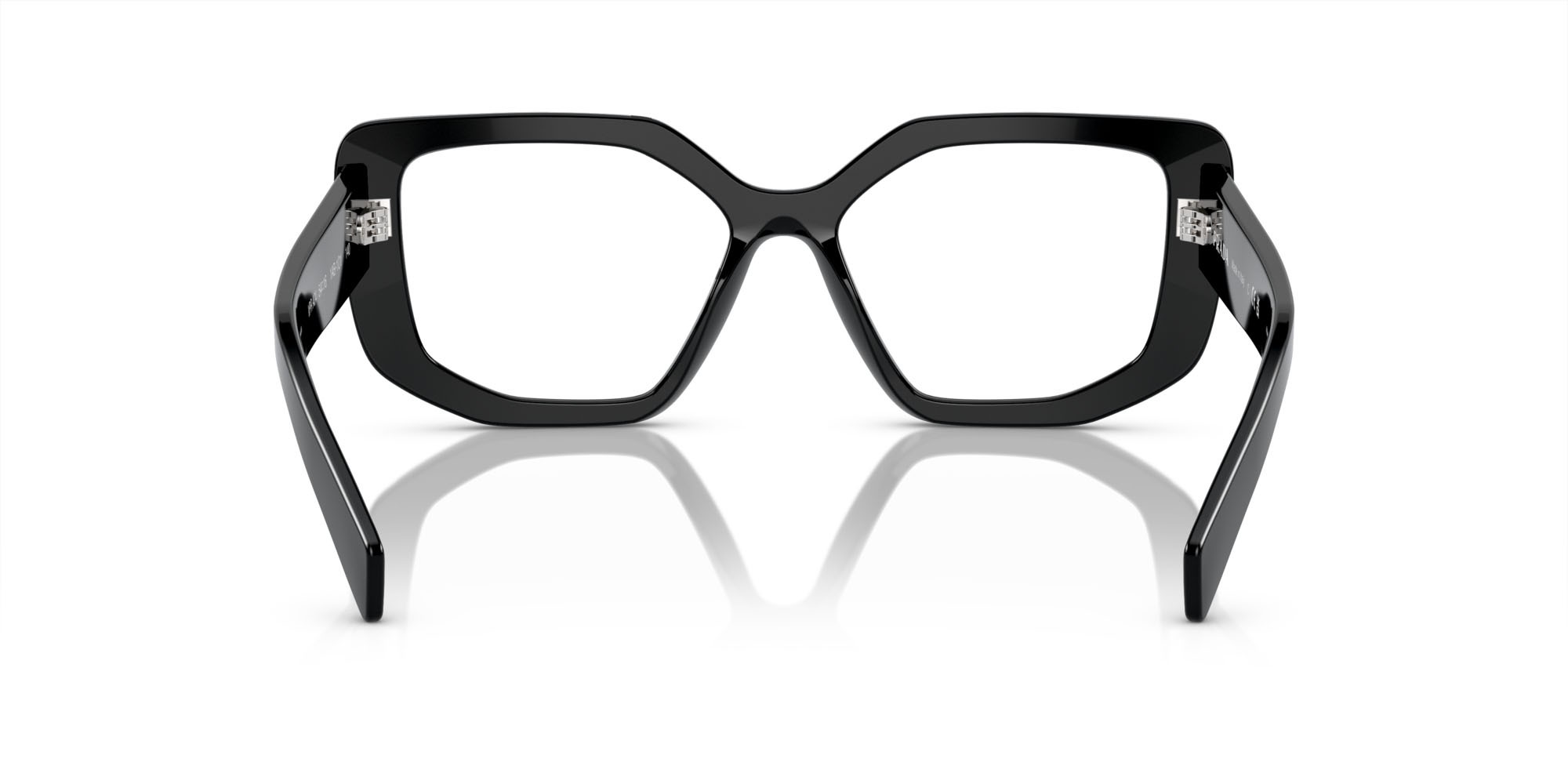 Eyeglasses Prada PR A04V (1AB1O1) color nero shape irregular lenses lente demo