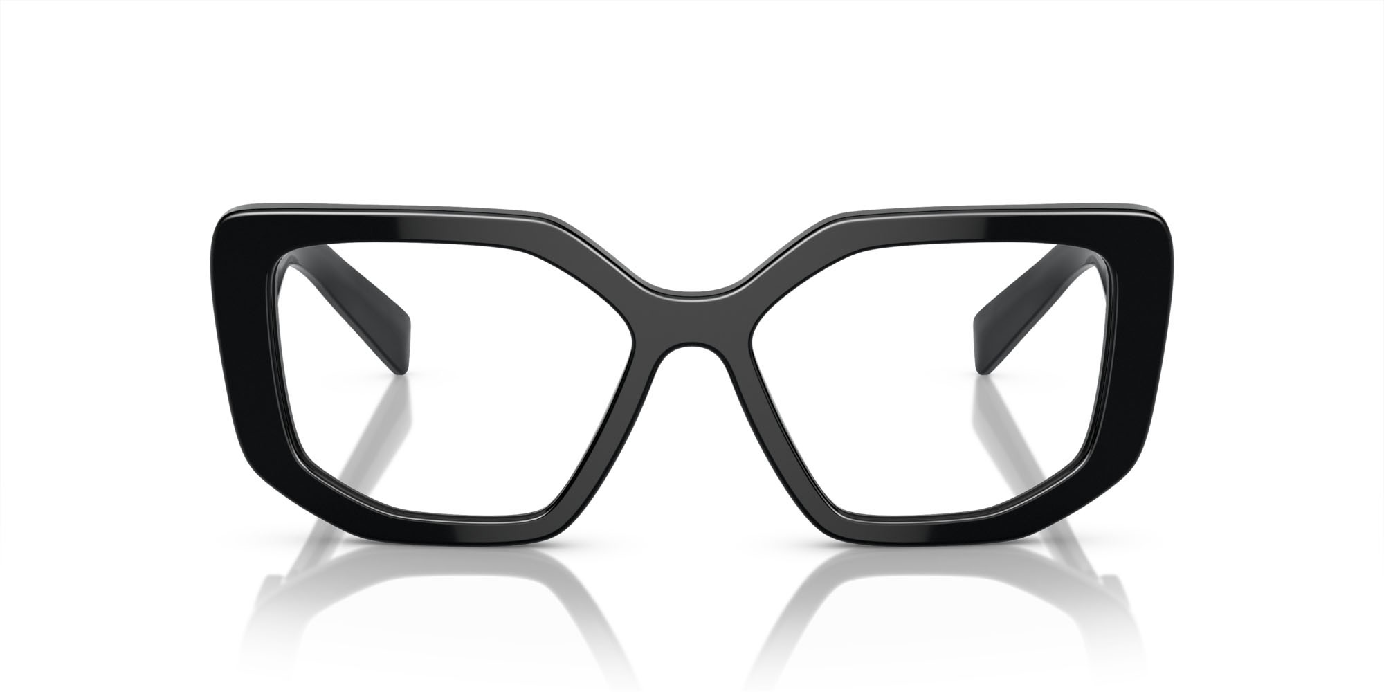 Eyeglasses Prada PR A04V (1AB1O1) color nero shape irregular lenses lente demo