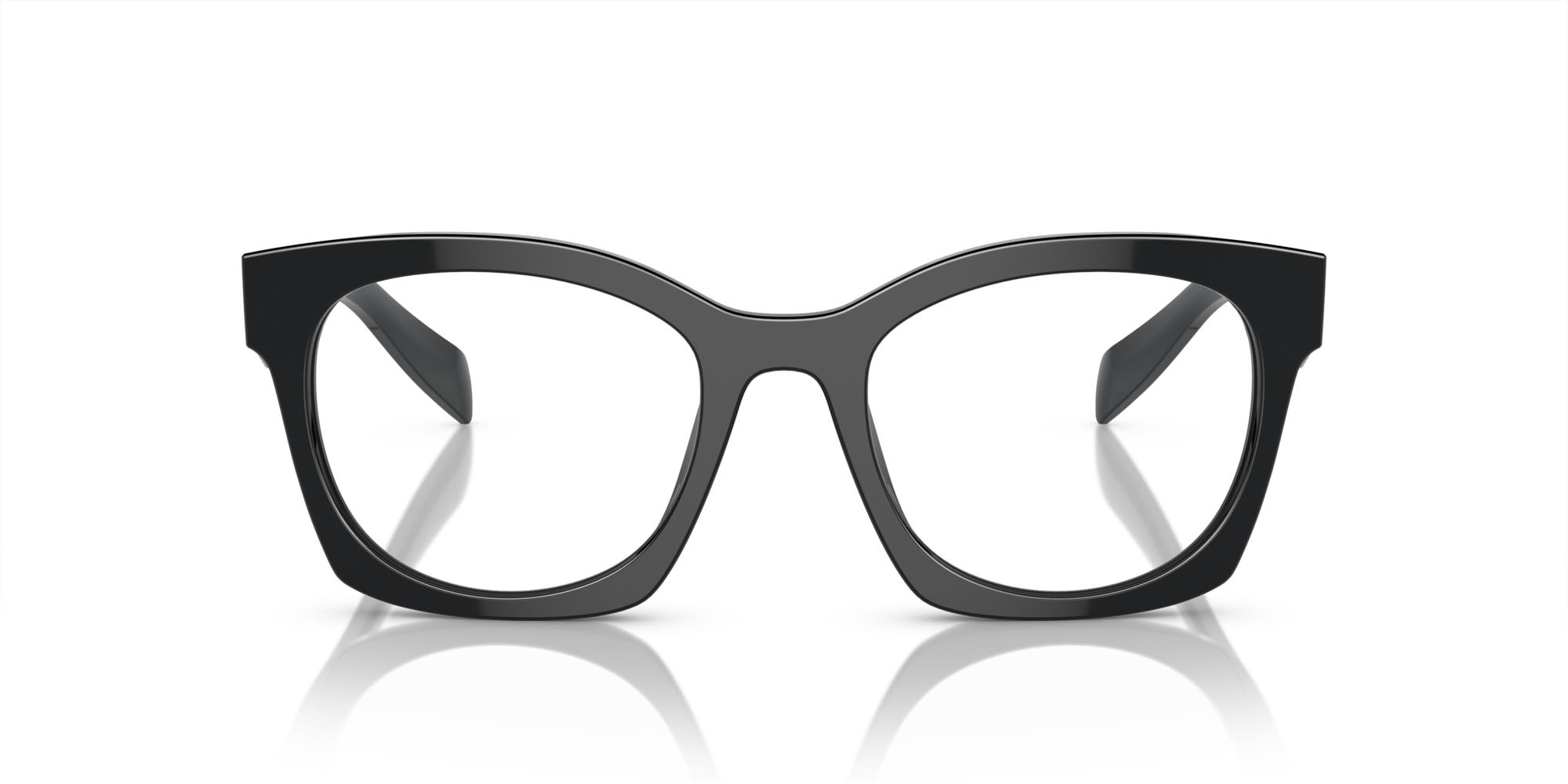 Eyeglasses Prada PR A05V (16K1O1) color nero shape irregular lenses lente demo