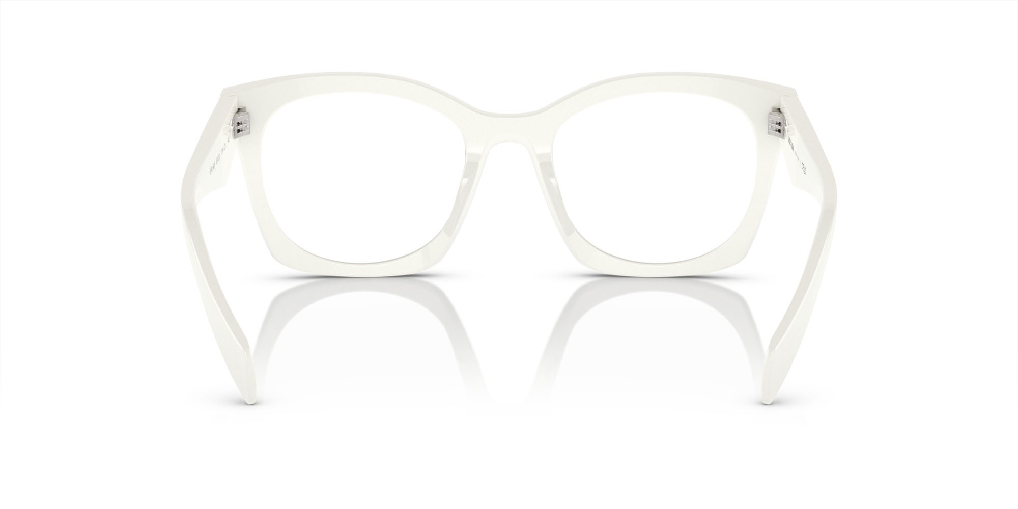Brillen Prada PR A05V (17K1O1) farbe bianco/avorio form unregelmäßig gläser lente demo