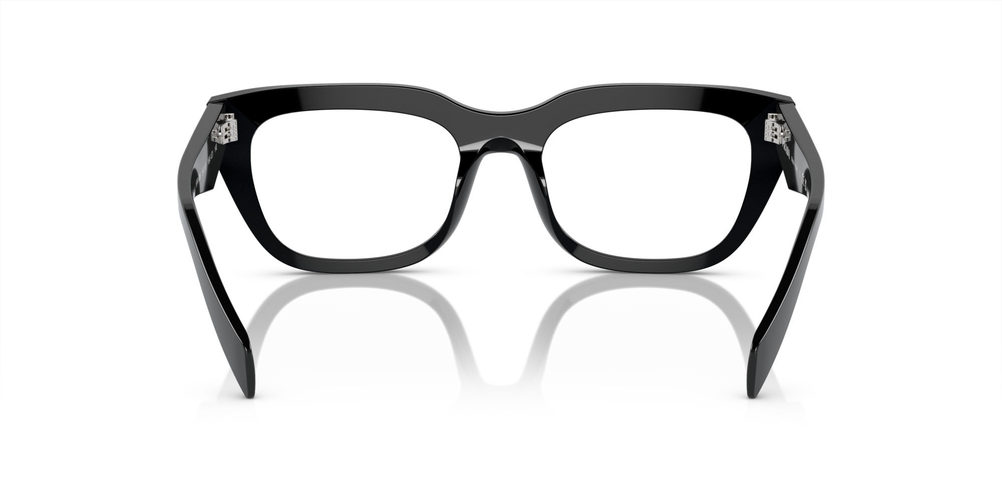 Eyeglasses Prada PR A06V (16K1O1) color nero shape irregular lenses lente demo