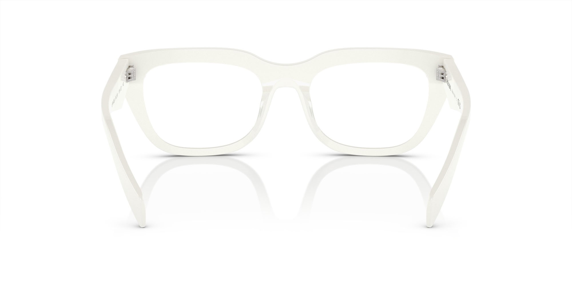 Brillen Prada PR A06V (17K1O1) farbe bianco/avorio form unregelmäßig gläser lente demo