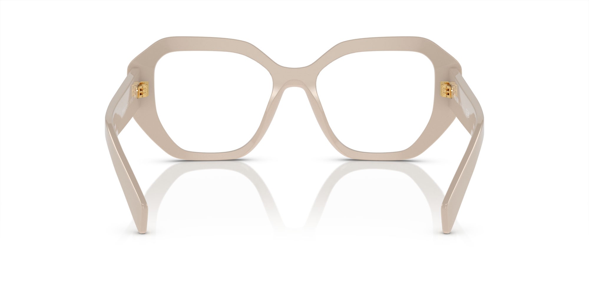 Eyeglasses Prada PR A07V (11O1O1) color bianco/avorio shape irregular lenses lente demo