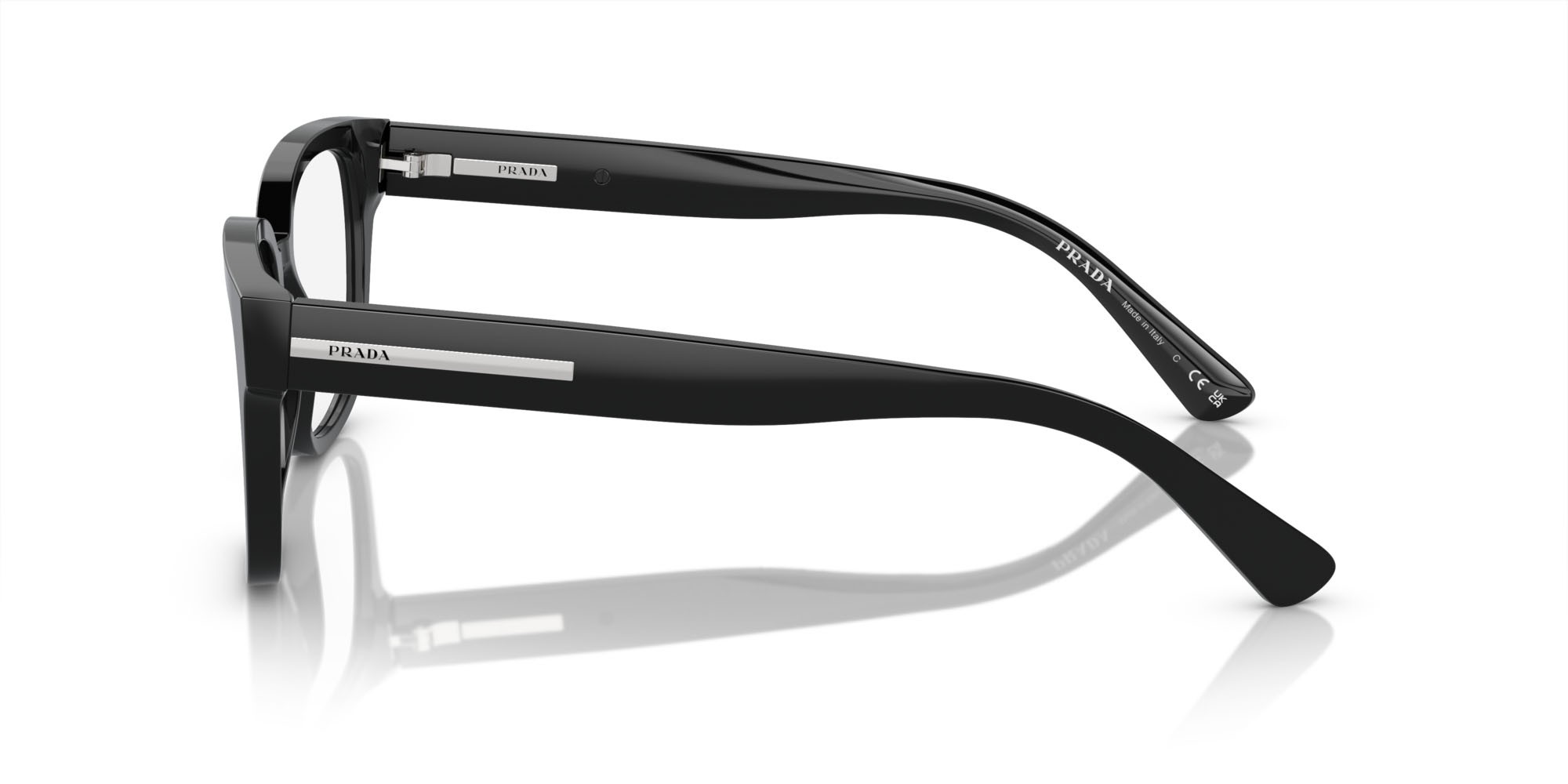 Eyeglasses Prada PR A09V (16K1O1) color nero shape square lenses lente demo
