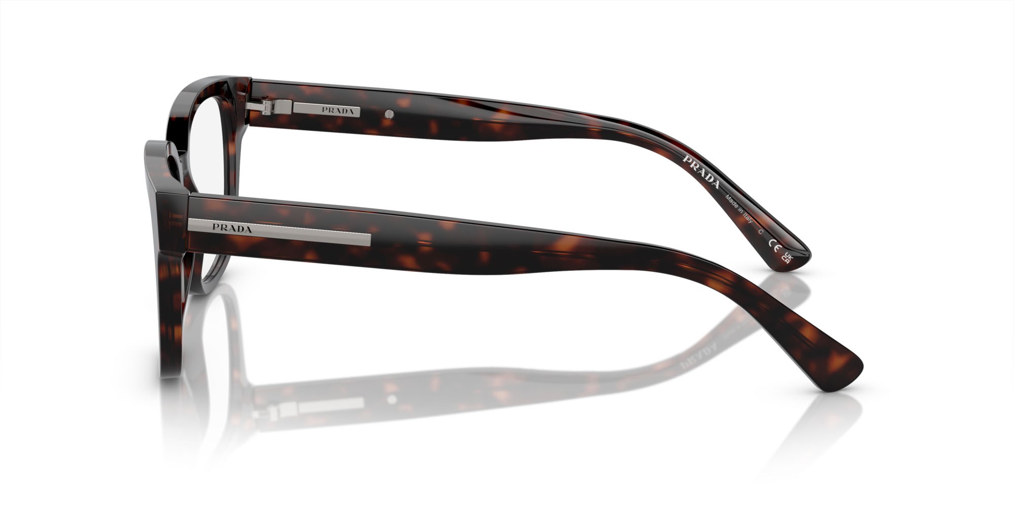 Eyeglasses Prada PR A09V (17N1O1) color havana shape square lenses lente demo