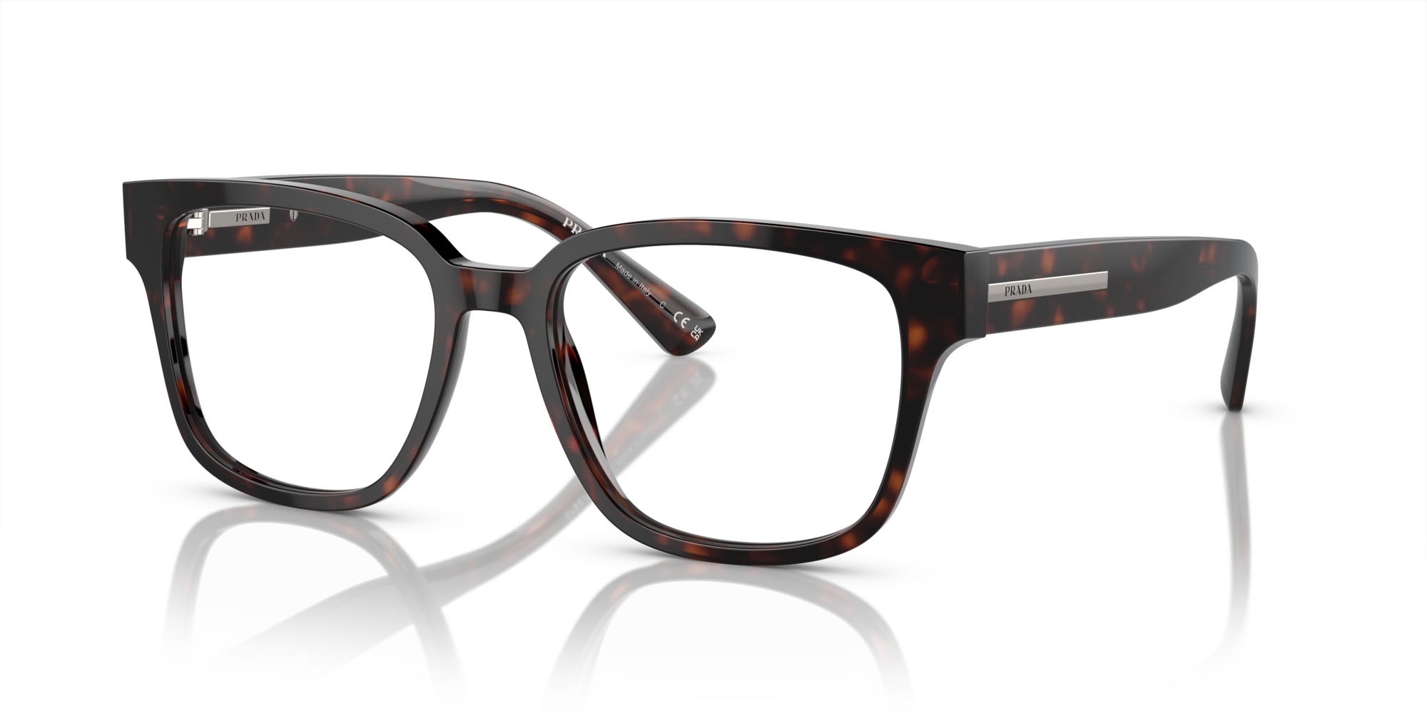 Eyeglasses Prada PR A09V (17N1O1) color havana shape square lenses lente demo