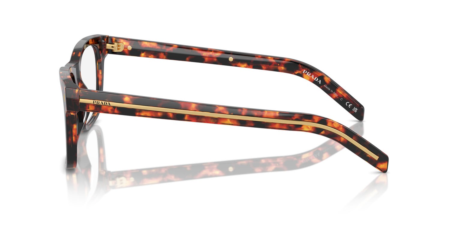 Eyeglasses Prada PR A13V (14O1O1) color magma tortoise shape square lenses lente demo