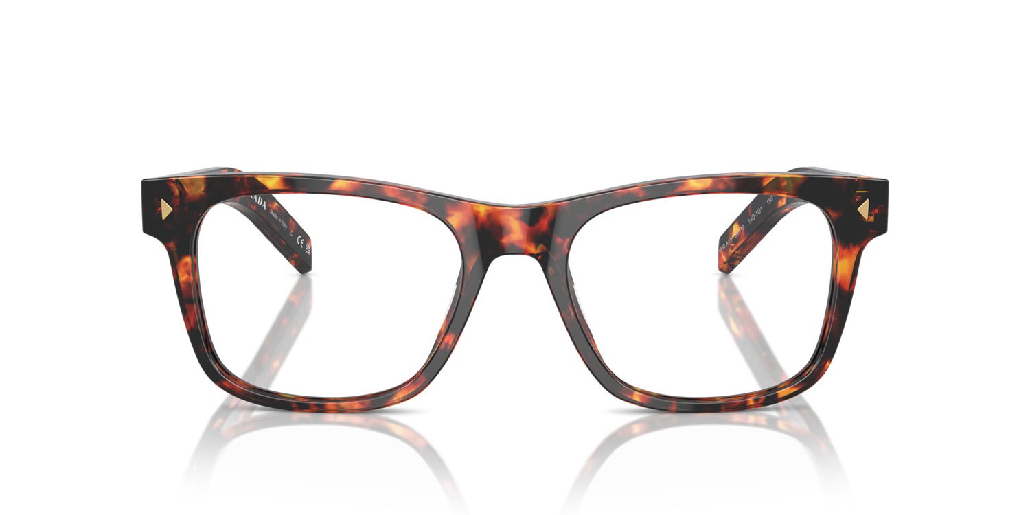 Eyeglasses Prada PR A13V (14O1O1) color magma tortoise shape square lenses lente demo