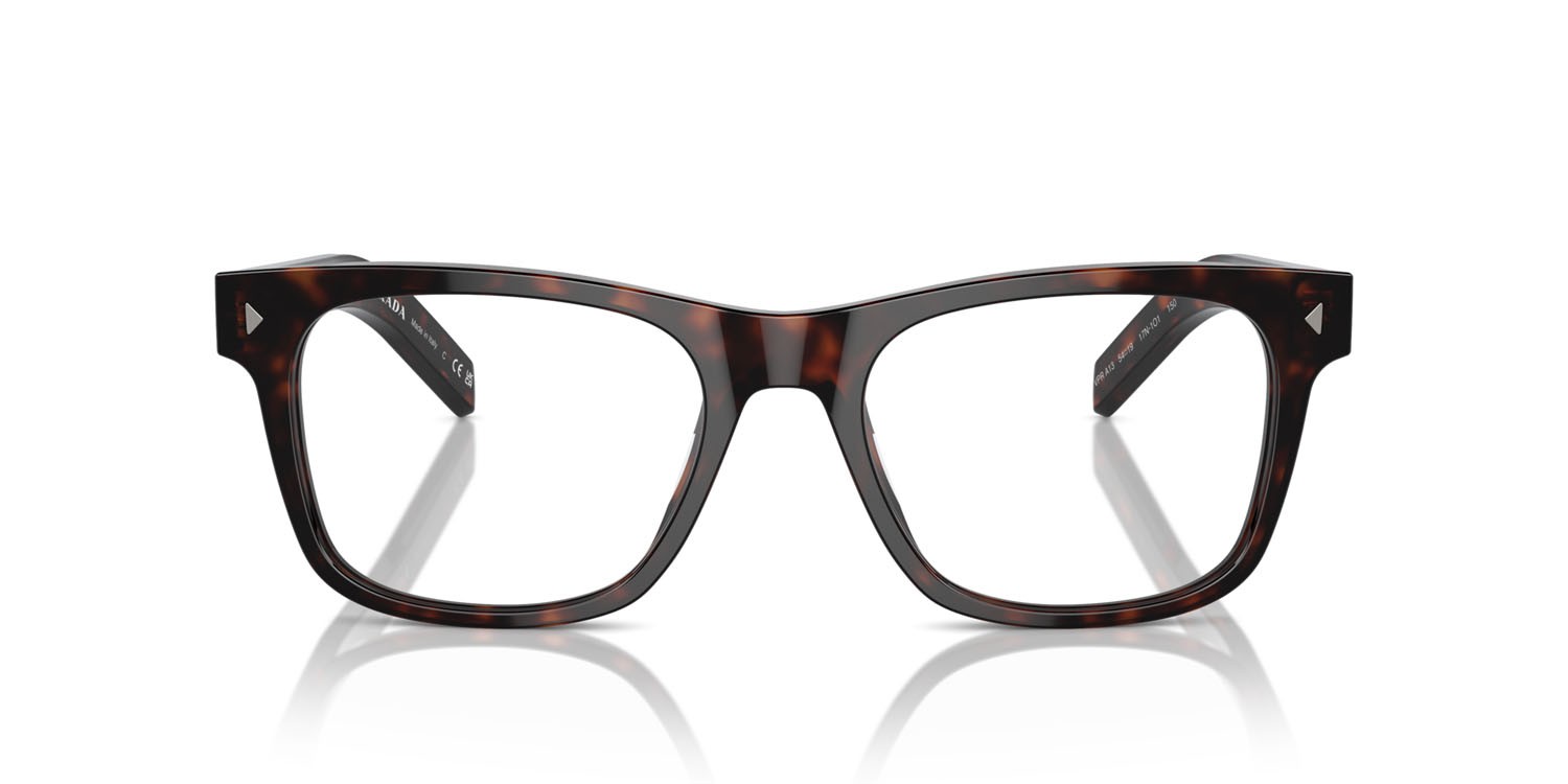 Eyeglasses Prada PR A13V (17N1O1) color radica tortoise shape square lenses lente demo