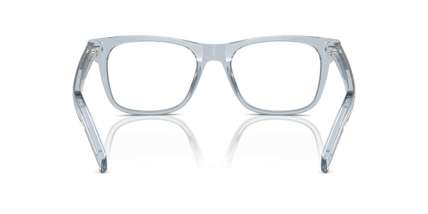Eyeglasses Prada PR A13V (19T1O1) color azzurro trasparente shape square lenses lente demo