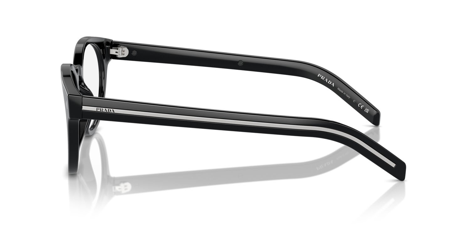 Eyeglasses Prada PR A14V (16K1O1) color nero shape pantos lenses lente demo