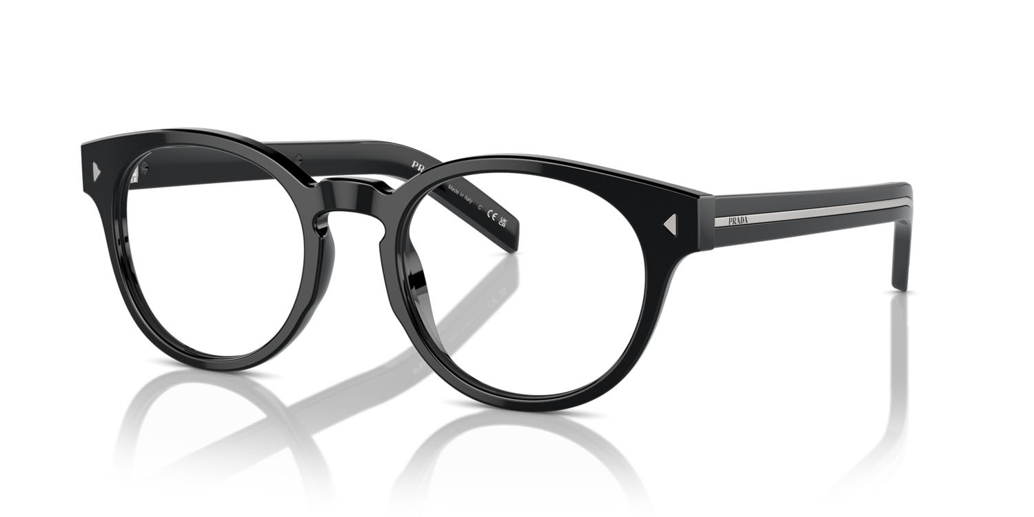 Eyeglasses Prada PR A14V (16K1O1) color nero shape pantos lenses lente demo