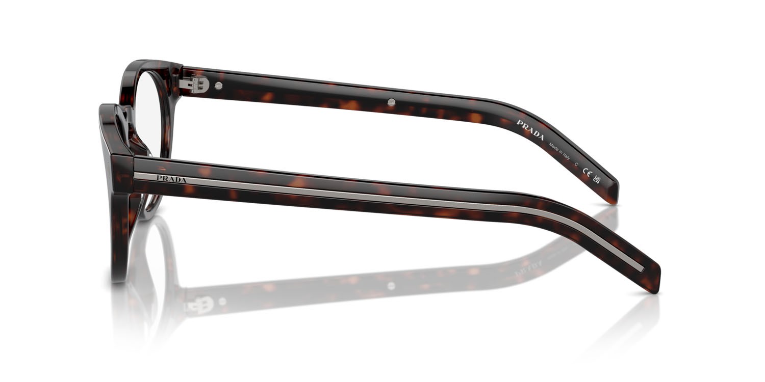 Eyeglasses Prada PR A14V (17N1O1) color radica tortoise shape pantos lenses lente demo