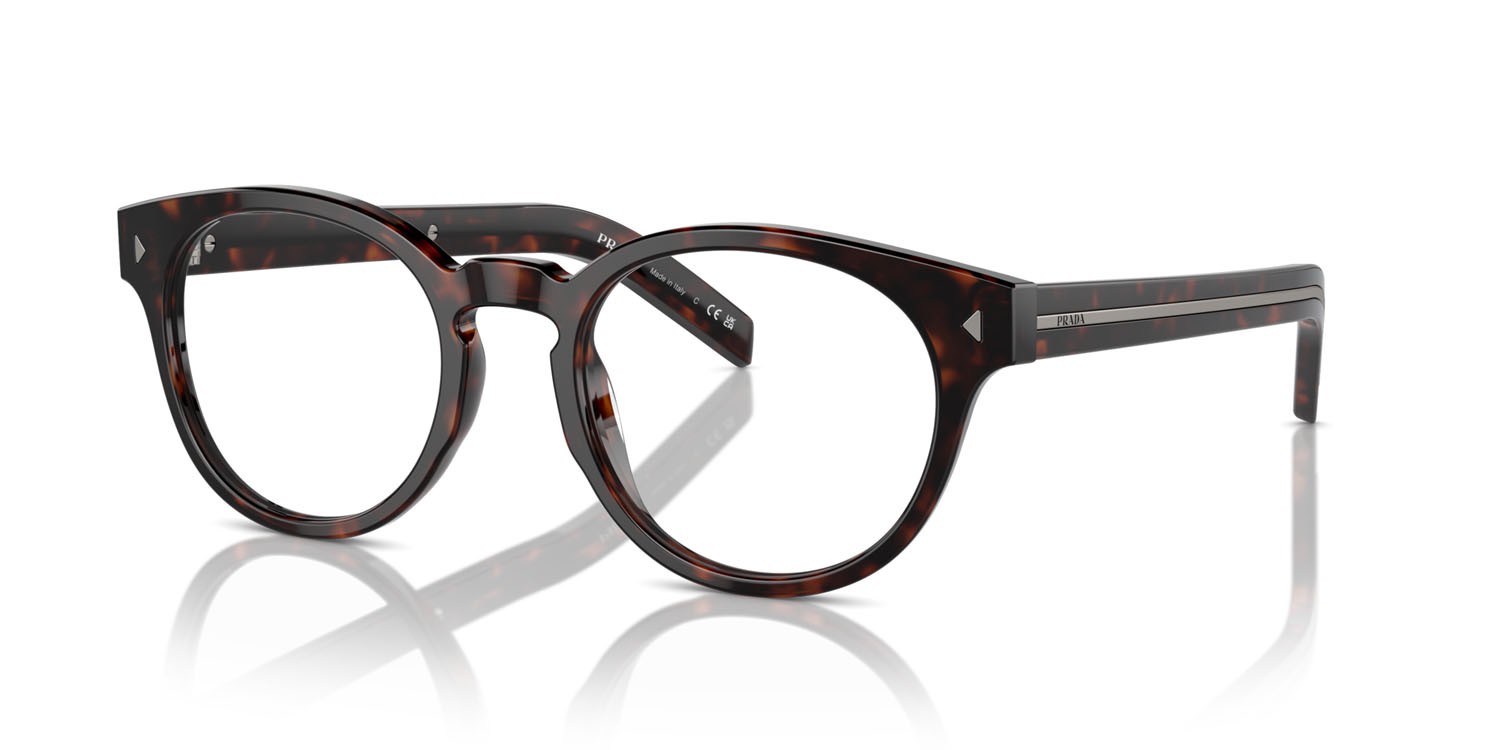 Eyeglasses Prada PR A14V (17N1O1) color radica tortoise shape pantos lenses lente demo
