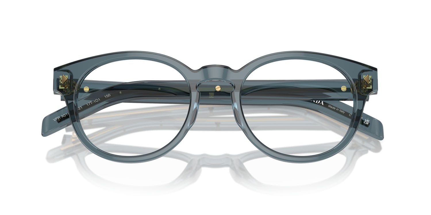 Eyeglasses Prada PR A14V (17T1O1) color transparent ocean shape pantos lenses lente demo