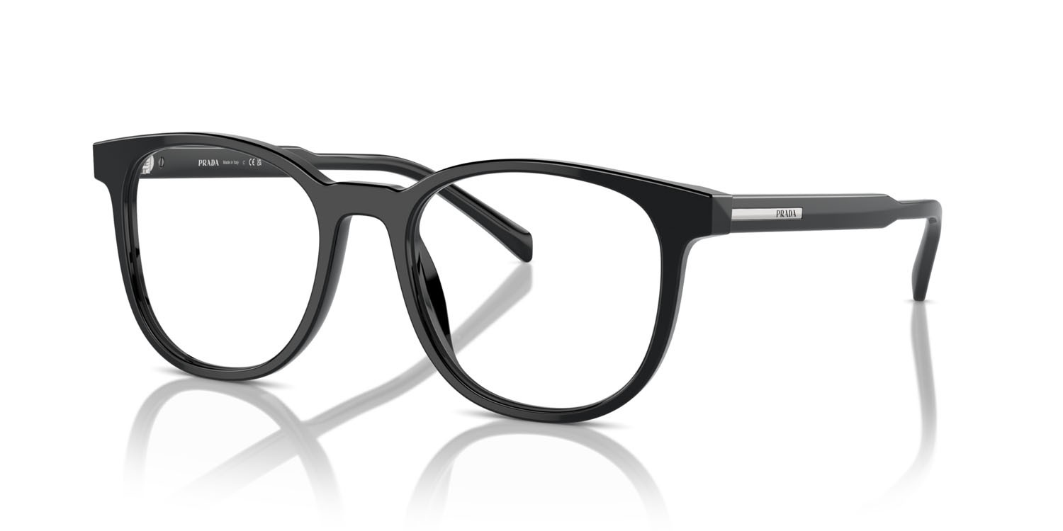 Eyeglasses Prada PR A15V (16K1O1) color nero shape pantos lenses lente demo