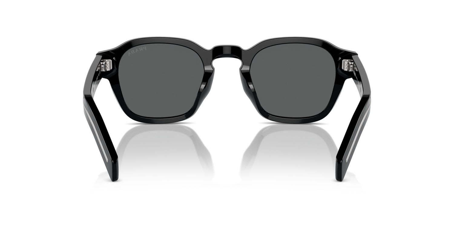 Occhiali da sole Prada PR A16S (16K731) colore nero forma pantos lenti grigio scuro