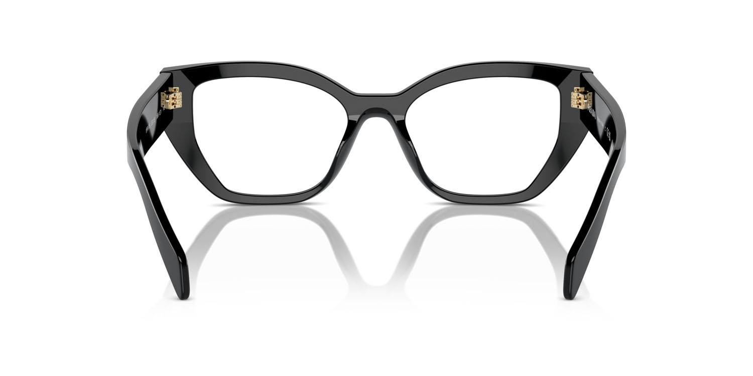 Eyeglasses Prada PR A16V (16K1O1) color nero shape irregular lenses lente demo