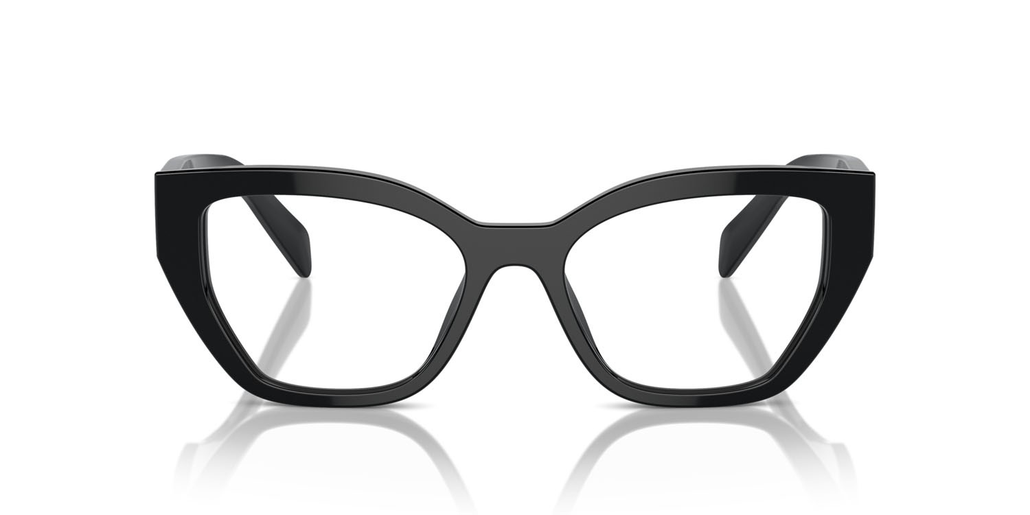 Eyeglasses Prada PR A16V (16K1O1) color nero shape irregular lenses lente demo