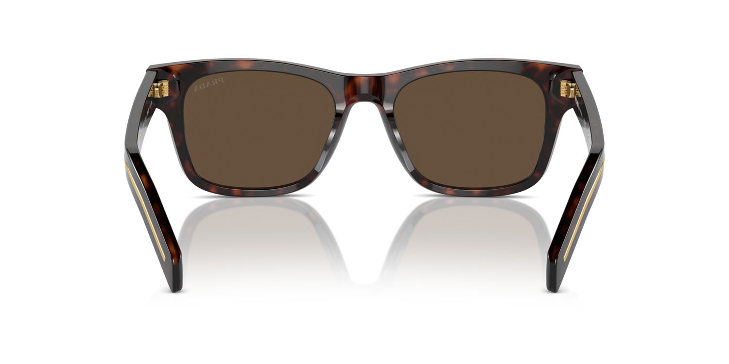 Sunglasses Prada PR A17S (17N70F) color radica tortoise shape rectangle lenses marrone scuro
