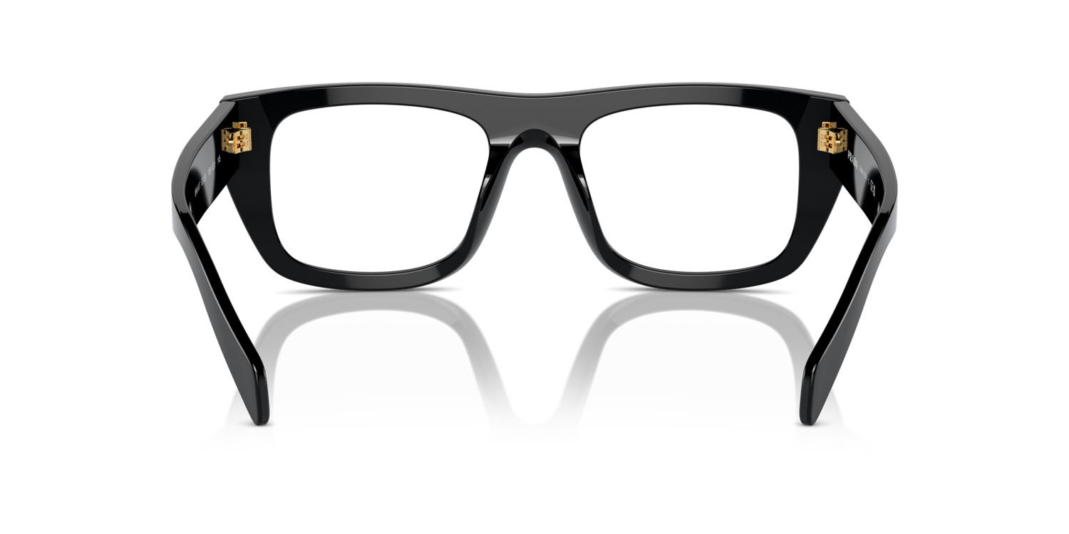 Eyeglasses Prada PR A17V (16K1O1) color nero shape rectangle lenses lente demo