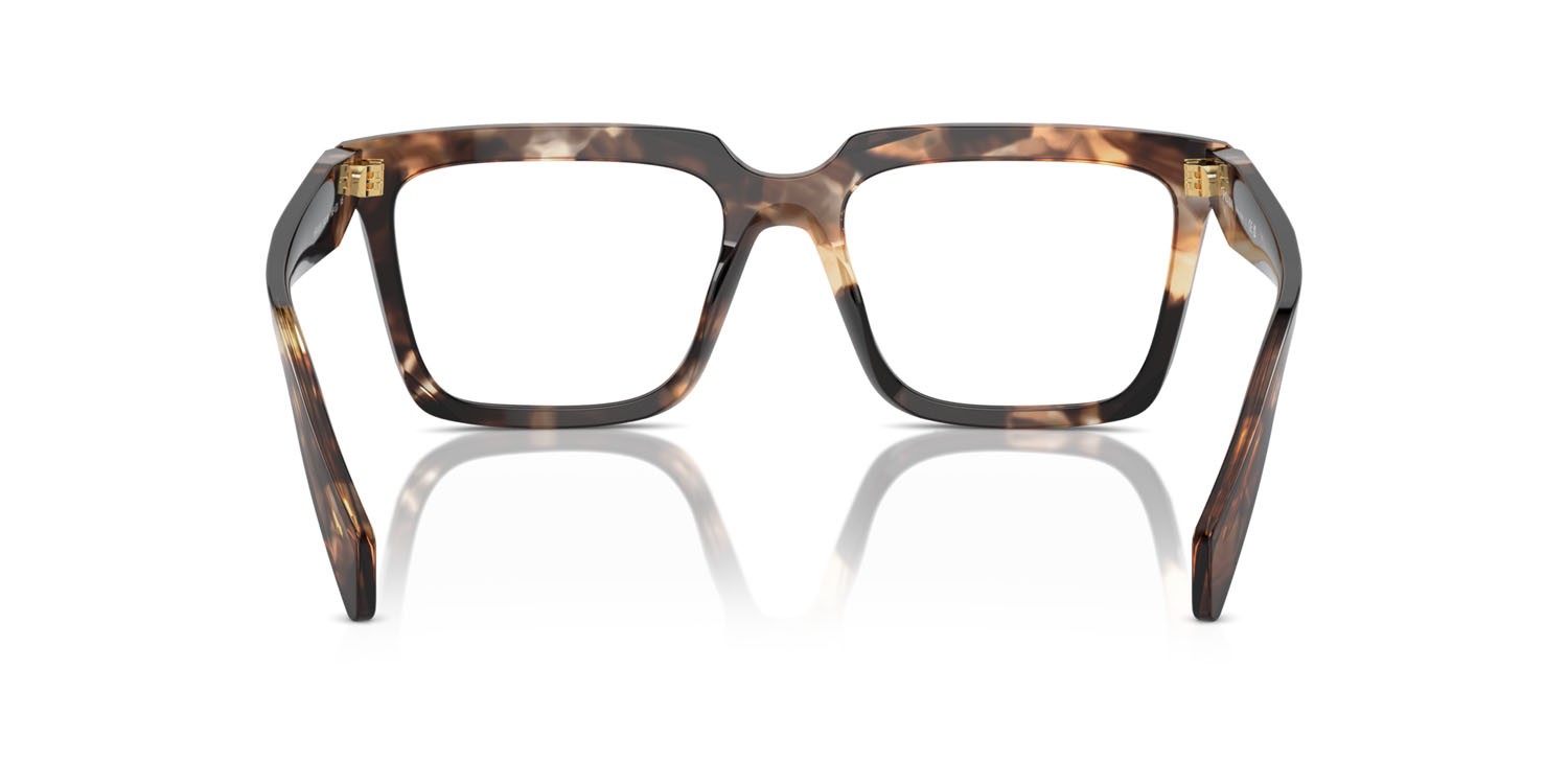 Eyeglasses Prada PR A19V (14P1O1) color caramello tartarugato shape rectangle lenses lente demo