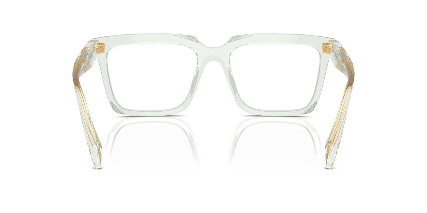 Eyeglasses Prada PR A19V (14R1O1) color verde menta trasparente shape rectangle lenses lente demo