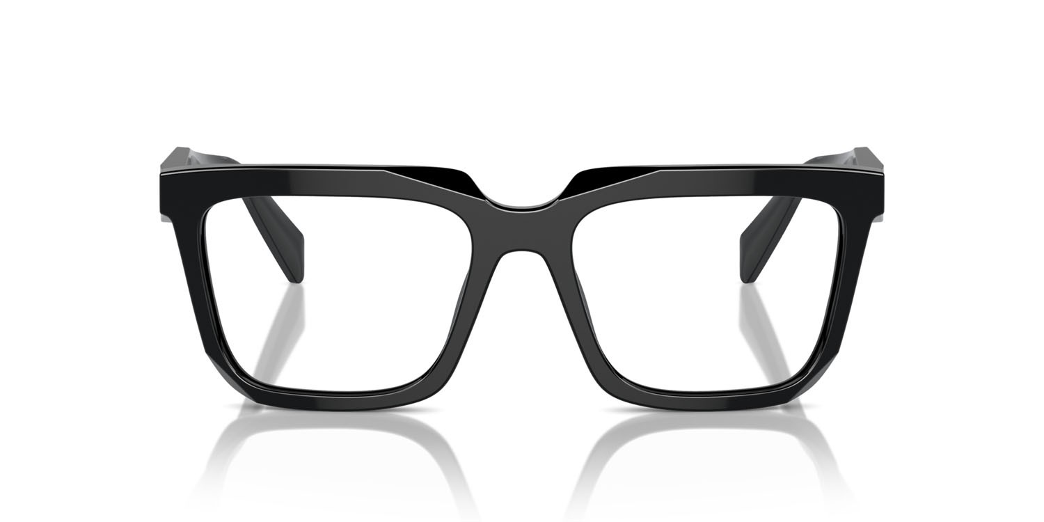 Eyeglasses Prada PR A19V (16K1O1) color nero shape rectangle lenses lente demo