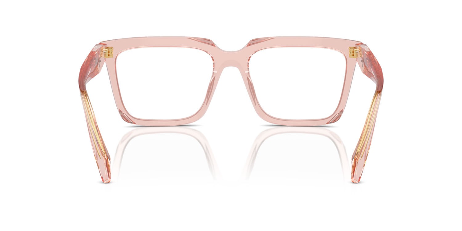 Eyeglasses Prada PR A19V (19Q1O1) color pesca trasparente shape rectangle lenses lente demo
