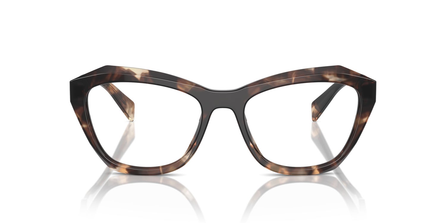Eyeglasses Prada PR A20V (14P1O1) color caramello tartarugato shape butterfly lenses lente demo
