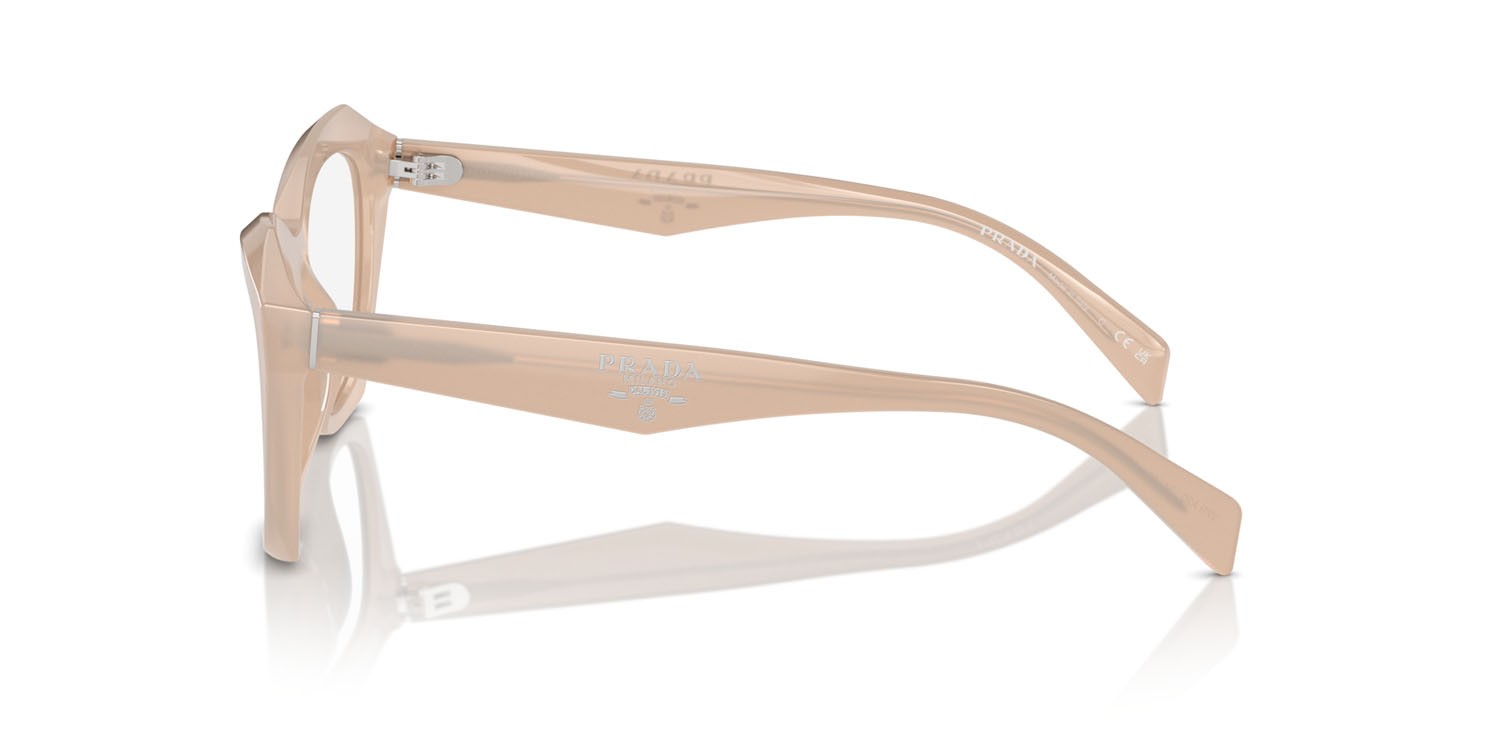 Eyeglasses Prada PR A20V (19R1O1) color opal natural shape butterfly lenses lente demo