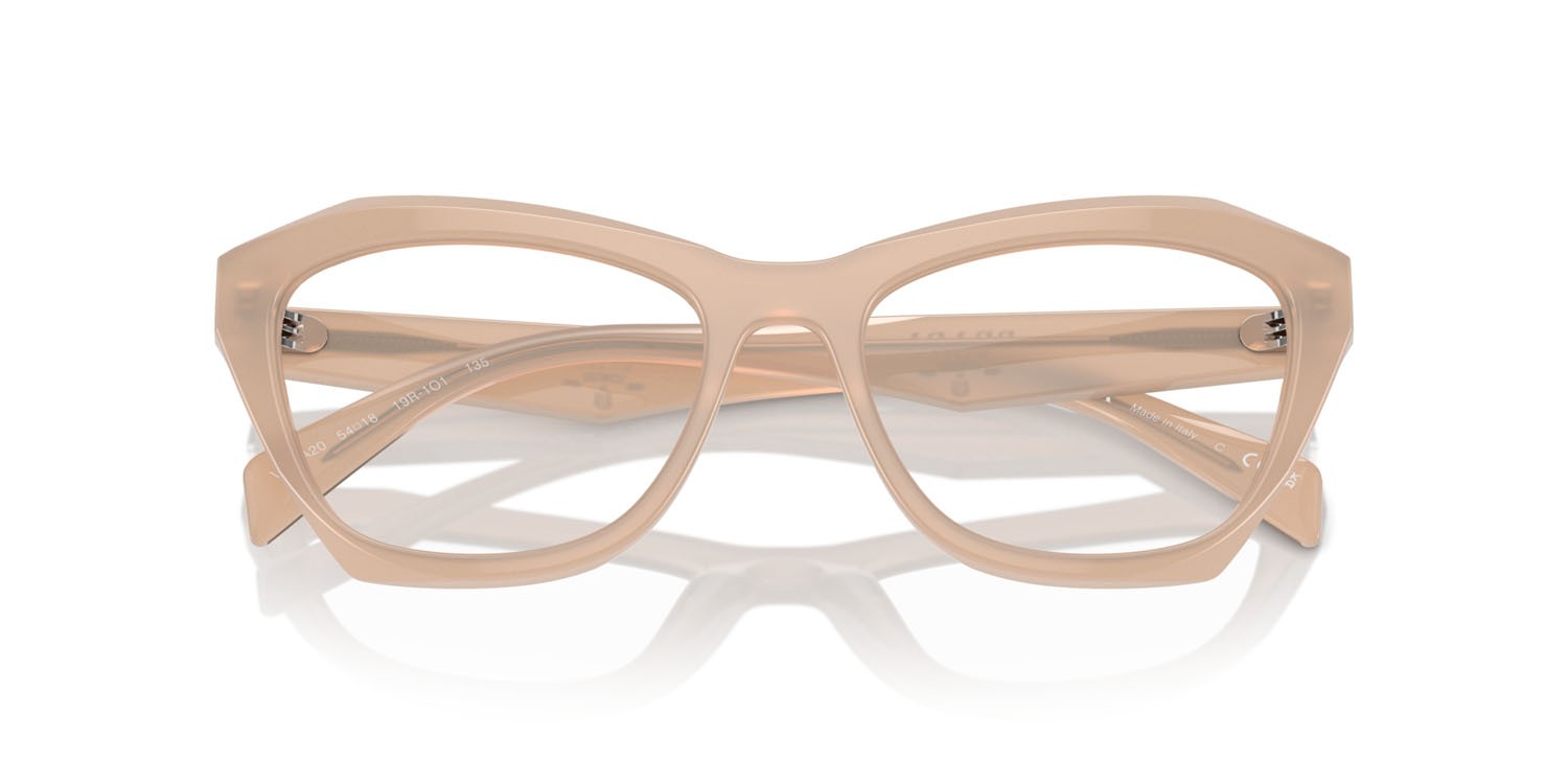 Eyeglasses Prada PR A20V (19R1O1) color opal natural shape butterfly lenses lente demo
