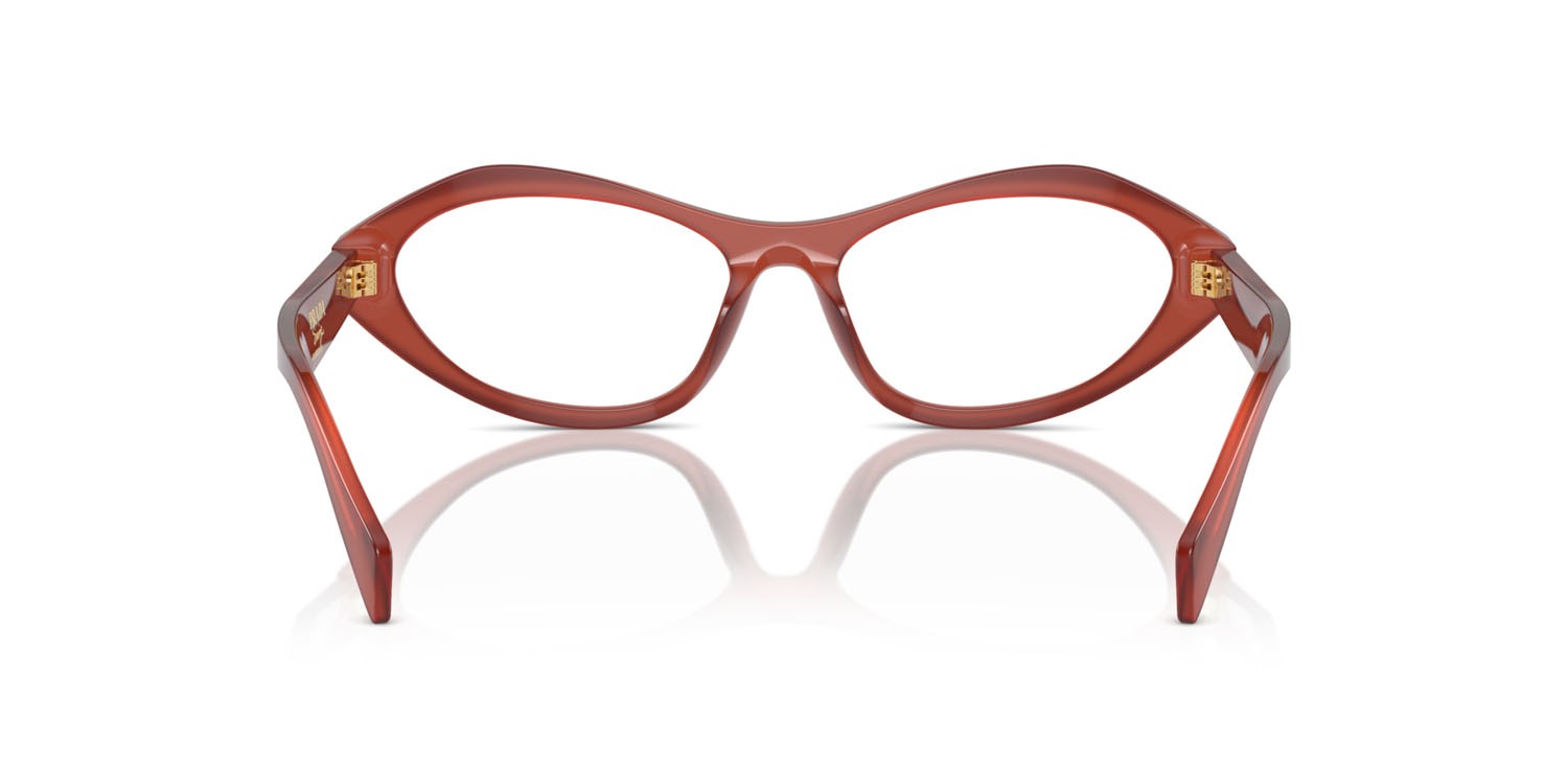 Eyeglasses Prada PR A21V (13V1O1) color opal cornelian shape irregular lenses lente demo