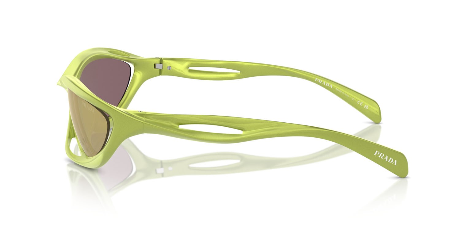 Occhiali da sole Prada PR A26S (17V20H) colore metallized fern forma cat eye 