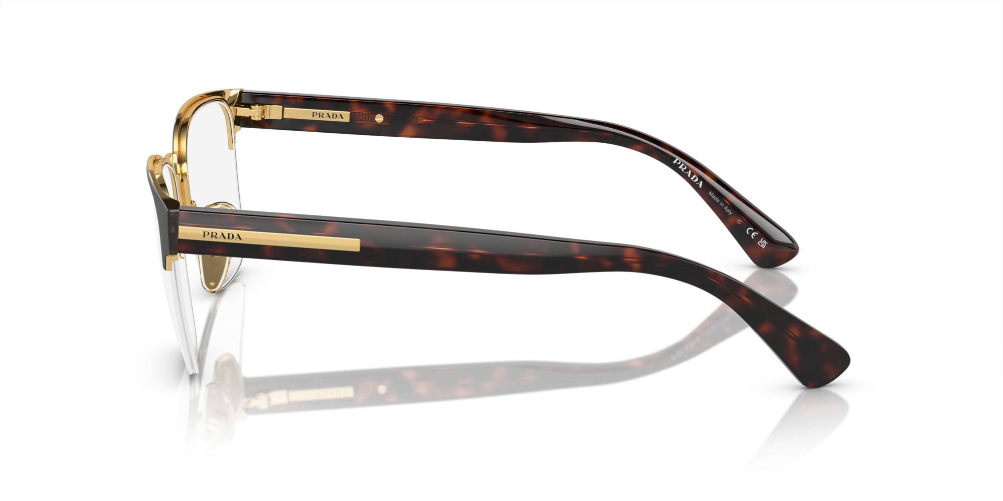Eyeglasses Prada PR A52V (01U1O1) color marrone opaco shape square lenses lente demo