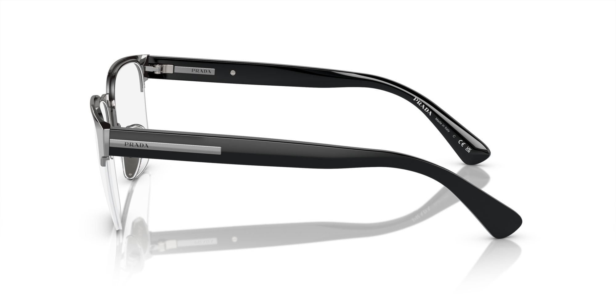 Eyeglasses Prada PR A52V (5AV1O1) color gunmetal shape square lenses lente demo