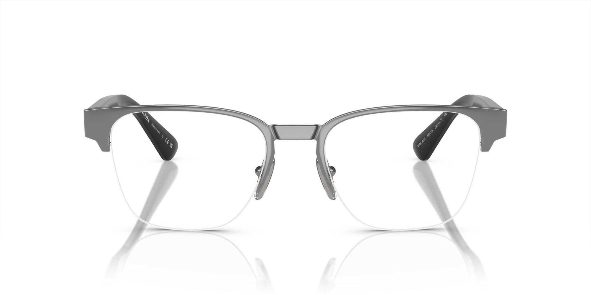 Eyeglasses Prada PR A52V (5AV1O1) color gunmetal shape square lenses lente demo