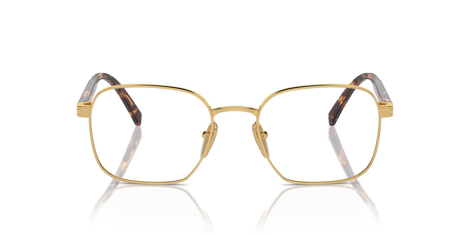 Brillen Prada PR A55V (5AK1O1) farbe oro form rechteckig gläser lente demo