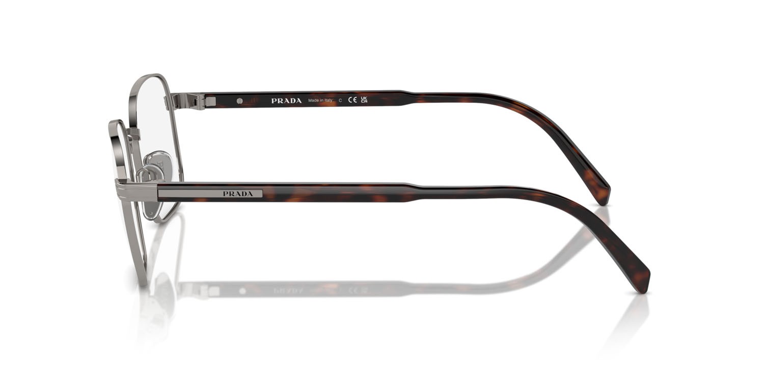 Eyeglasses Prada PR A55V (5AV1O1) color gunmetal shape rectangle lenses lente demo